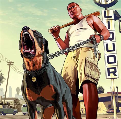 Franklin And Chop Gta 5 Video Games Grand Theft Auto