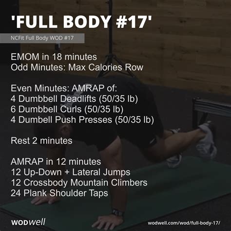 Full Body 17 Workout Ncfit Full Body Wod 17 Wodwell