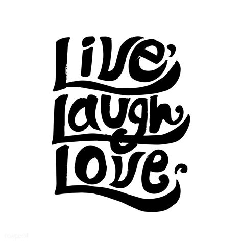 Live Laugh Love Typography Design Premium Image By