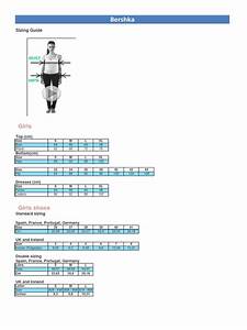 Bershka Size Chart Consumer Goods Dress Codes