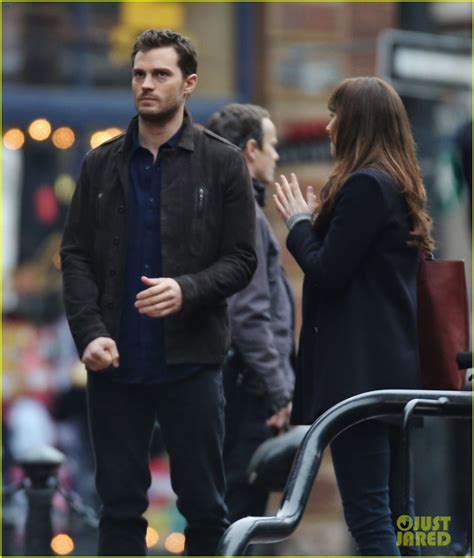 Dakota Johnson And Jamie Dornan Hold Hands On Fifty Shades Darker Set