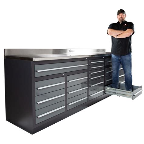 20 Drawer 9ft 4 14 Midnight Pro Series Workbench From Dragonfire Tools