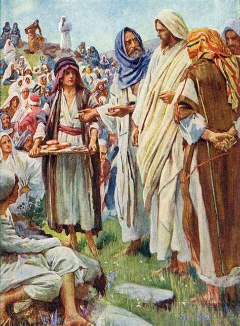 Feeding The Five Thousand By Harold Copping