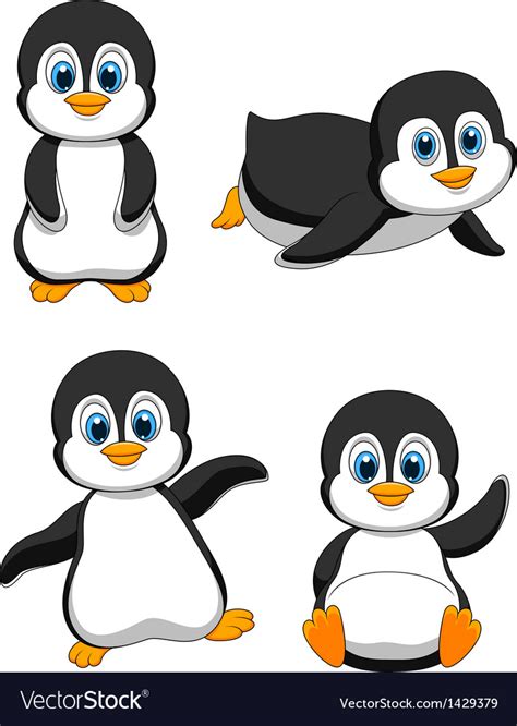 Cute Penguin Cartoon Royalty Free Vector Image