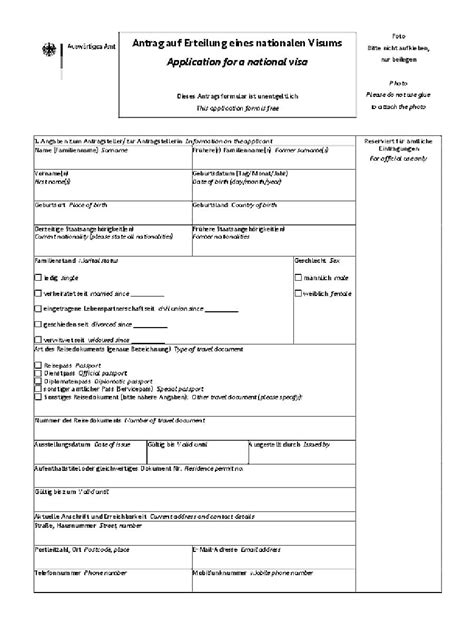 Germany Visa Application Form Pdf 2023