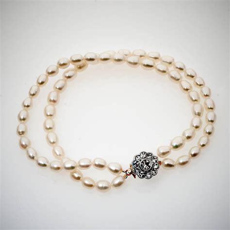 Freshwater Pearl Bracelet With Vintage Clasp By Gillian Million