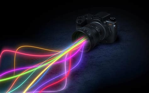 Creative Design Camera Lens Colorful Light Wallpaper Creative And