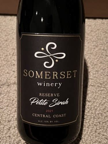 Somerset Winery Reserve Petite Sirah Vivino Us