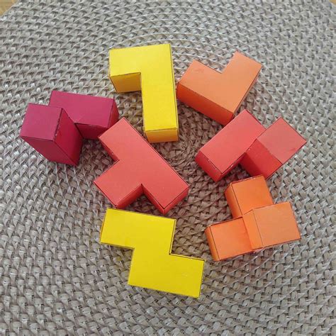 Soma Cube Puzzle Nikitin Squares Educational Kids Toy Tetris 3mm Laser