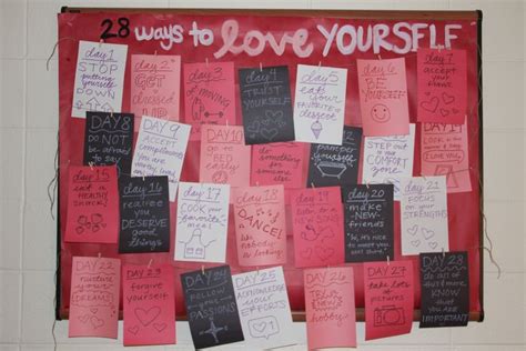 come check out our waiting area bulletin board 28 ways to love yourself during… valentines