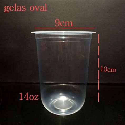 Jual Gelas 14 Oz Oval Isi 50pcs Gelas Plastik Oval Gelas Es