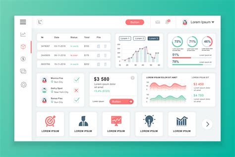 Dashboard Admin Panel Template 587315 Vector Art At Vecteezy