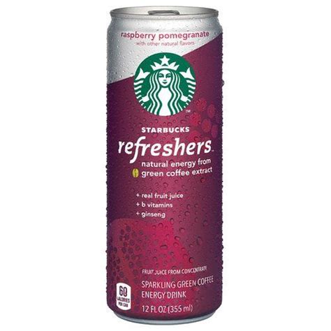 Starbucks Refreshers Sparkling Green Coffee Energy Drink Raspberry