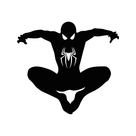 Spiderman Decal Logo Silhouette Spiderman Jumping Decal Etsy Hockey
