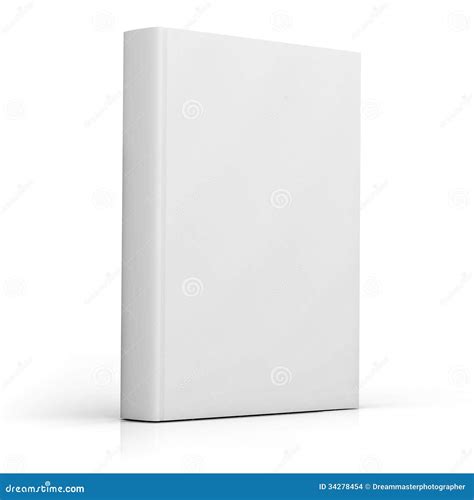 Blank Book Cover Over White Background Stock Illustration