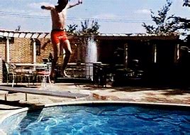Simply Elvis Elvis Presley Diving Into The Pool At Graceland