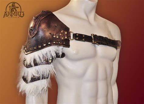 Barbarian Leather Shoulder Armour By Armrd On Etsy Barbarian Costume
