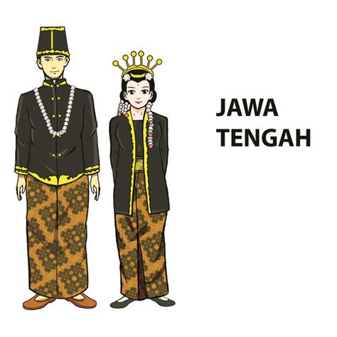 Selain pakaian resmi, ada juga beberapa pakaian pengantin adat dalam budaya jawa tengah. Pakaian adat daerah Jawa Tengah | Gambar pengantin, Animasi, dan Desain