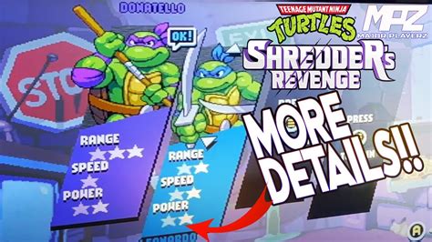 Tmnt Shredders Revenge New Details Stats And Specials Youtube