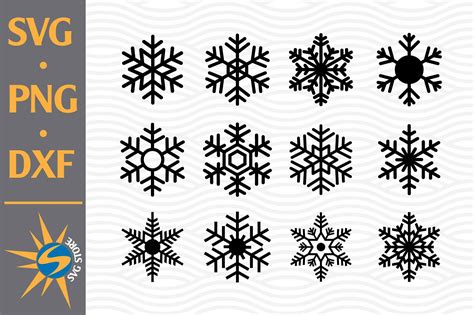 Snowflake Svg Png Dxf Digital Files Include 796468 Cut Files
