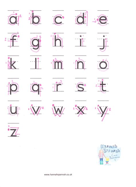 Printable Lowercase Letters