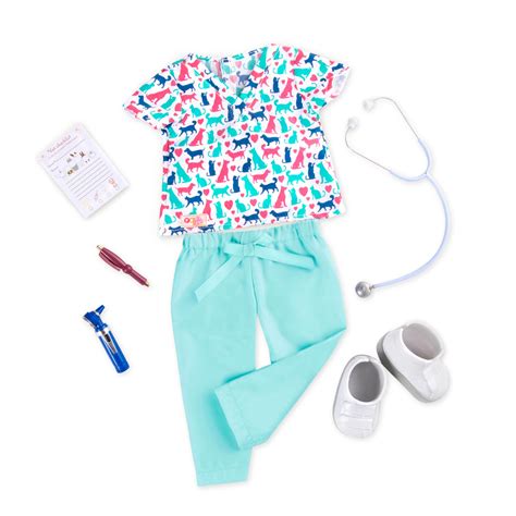Our Generation Healthy Paws Pet Care Vet Outfit For 18 Dolls Our