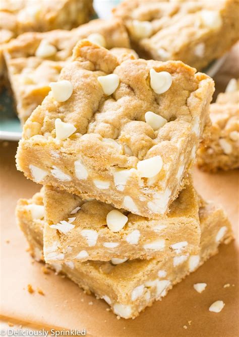 White Chocolate Blondies Deliciously Sprinkled