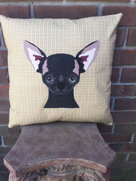 Pet Pillow, Chihuahua, 16 X 16 Pillow cover, Farmhouse pillow, Throw Pillow, Couch Pillow ...