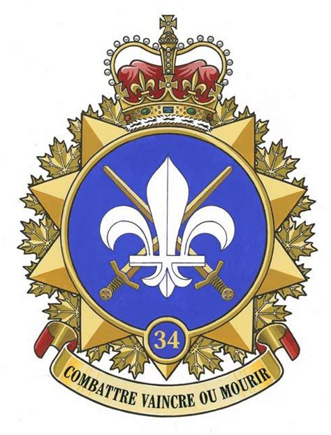 Insigne Du 34e Groupe Brigade Du Canada Middle Ages Art Coat Of Arms