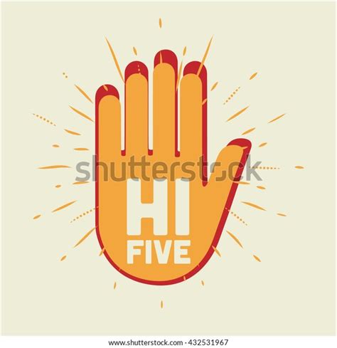 Hi Five Illustration Two Hands Stock Vector Royalty Free 432531967