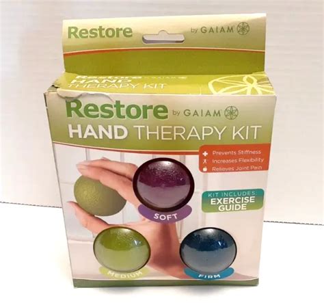 GAIAM RESTORE HAND Therapy Kit Relives Stiffness And Joint Pain 14 00