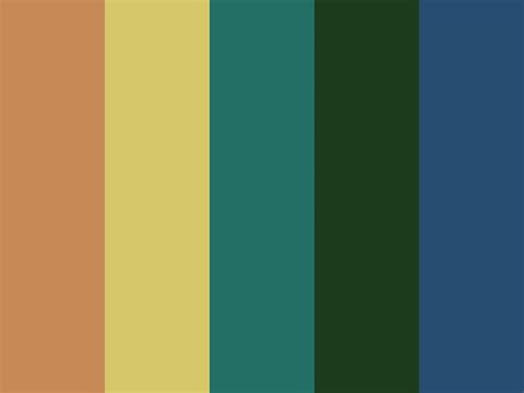 An Image Of The Color Palette In Shades Of Brown Green And Blue