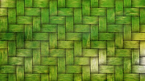Green Woven Bamboo Texture Background