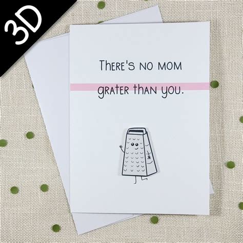 Make this printed diy card lovely by highlighting the word mother with bold colors. Grater Card for Mom Mom Birthday Card Happy Mother's | Etsy in 2021 | Birthday cards for mom ...