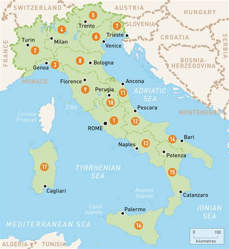 Map Of Italy With Towns And Cities Secretmuseum
