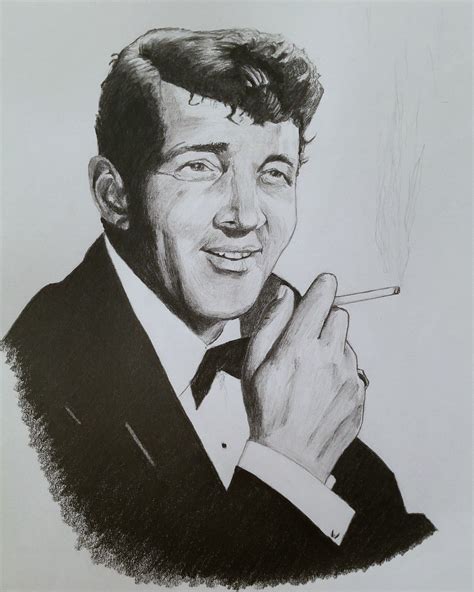 Dean Martin Graphite Drawings Dean Martin Portrait