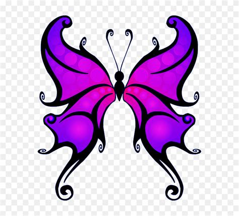 Purple Butterfly Silhouette Clipart Clip Art Images Purple Butterfly