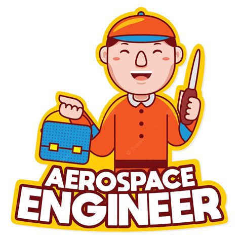 Premium Vector Aerospace Engineer Profession Mascot Logo Vector In