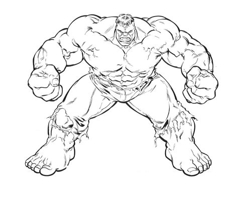 Gambar Kartun Hulk Untuk Mewarnai