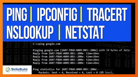 How To Use Ping Ipconfig Tracert Nslookup And Netstat Commands For