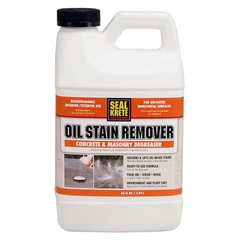 Find out how to remove paint from concrete quickly and easily without damaging the surface underneath using these helpful tips and tricks. Seal-Krete 64-oz. Oil Stain Remover-141064 - The Home Depot