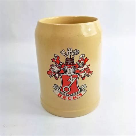 Vintage 1960s Gerz Stoneware West Germany Beer Mug Becks 05l 2000 Picclick