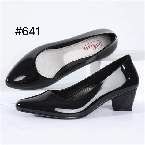 Top2 Shuta Korean Style School Office Work Black Heels Shoes For Women Shopee Philippines