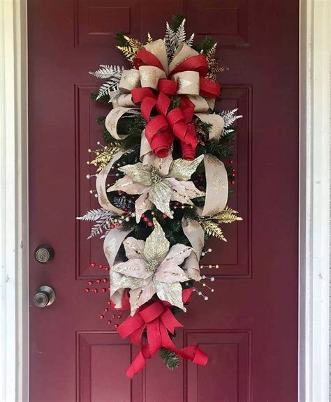 Front Door Wreath Christmas Wreath Christmas Swag By Libowdesigns On