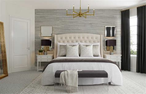 Contemporary Glam Bedroom Design By Havenly Interior Designer Amy In