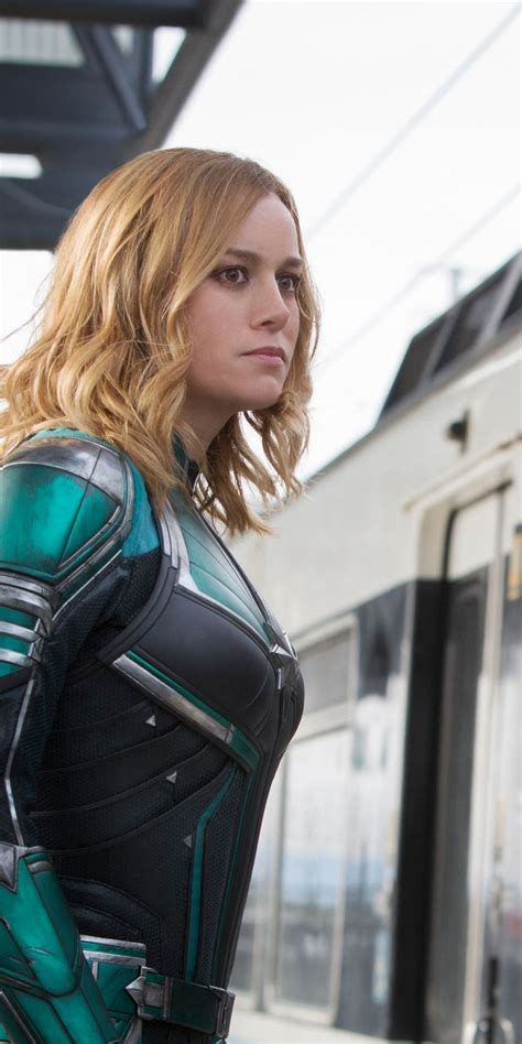Captain Marvel Movie Brie Larson Actress Blonde 1080x2160