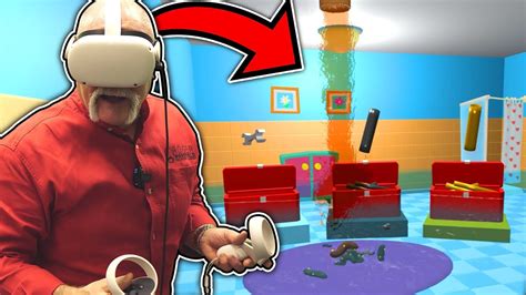 Real Plumber Tries Vr Plumbing Game And Saves The World Youtube
