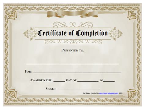 Amazing Free Printable Certificate Of Completion Russell Website