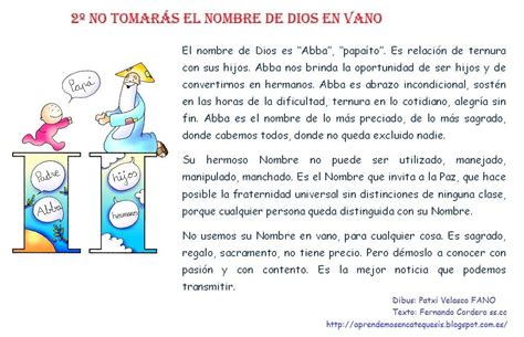 1º Amarás A Dios Sobre Todas Las Cosas 2º No Tomarás El Nombre De