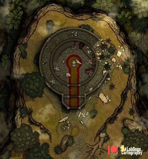 Ruined Wizard Tower 26x28 Battlemaps Wizard S Tower Dungeon Maps